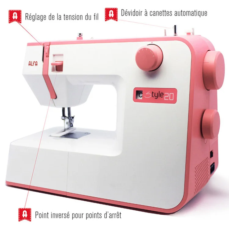 Machine à coudre Alfa Style 20 – Robuste et simple d’utilisation