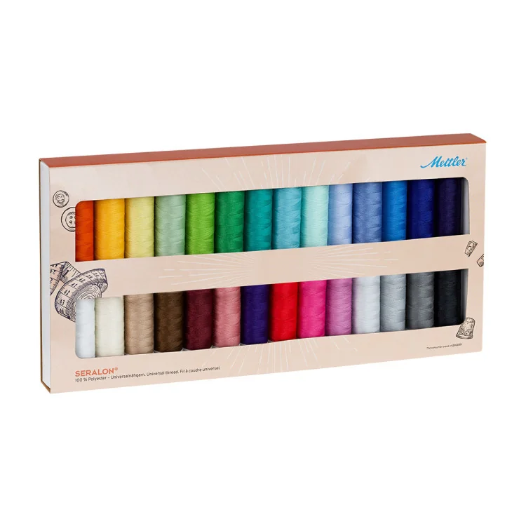 Set 28 bobines SERALON Mettler – Fil universel 200 m