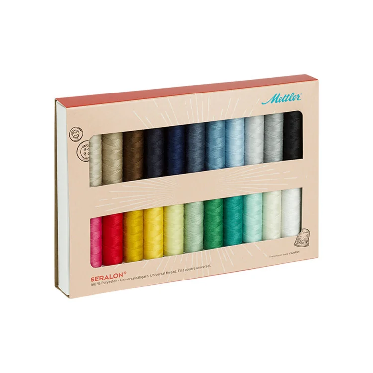 Set 22 bobines Mettler SERALON – Fil polyester universel