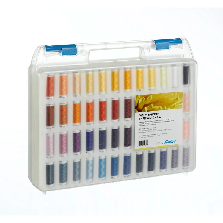 Coffret Mettler PolySheen – 96 bobines 200 m – Fil polyester brillant Coffret Mettler PolySheen – 96 bobines 200 m – Fil polyester brillant