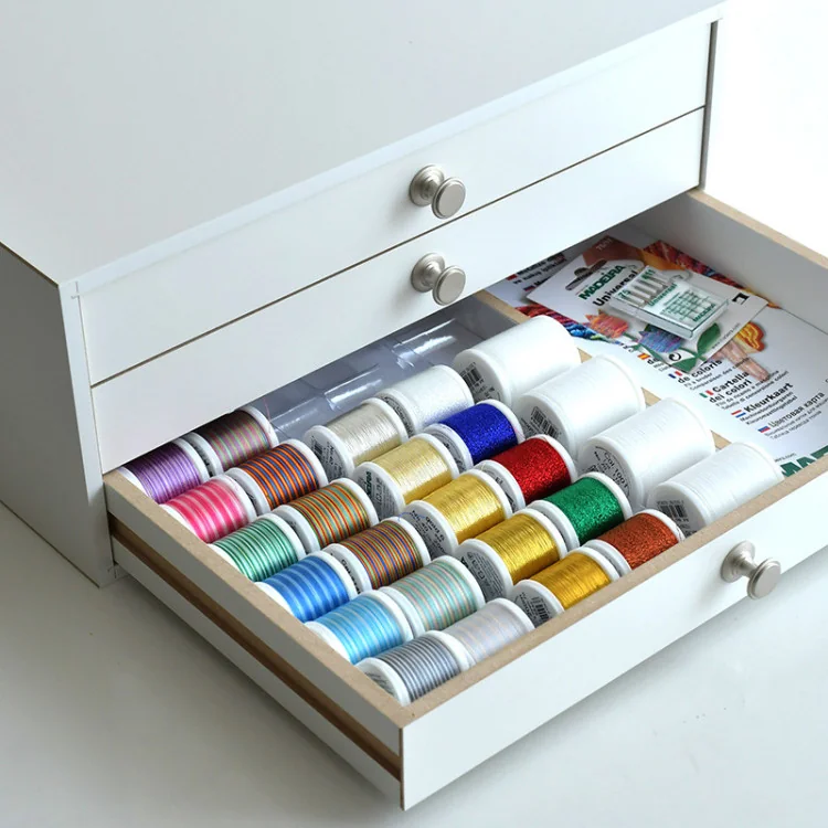 Coffret Madeira Rayon 40 – 194 bobines 200 m (édition blanche luxe) | Fils à broder machine