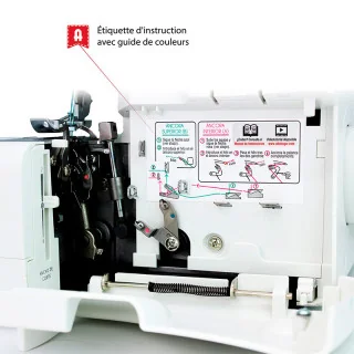 Alfa 8707 PLUS Overlock – Surjeteuse 3/4 fils, 1300 tr/min & enfilage guidé
