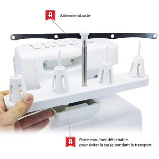 Alfa 8707 PLUS Overlock – Surjeteuse 3/4 fils, 1300 tr/min & enfilage guidé