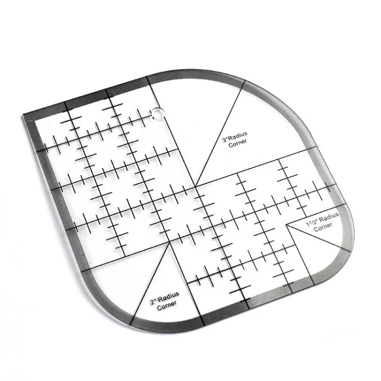 Règle quilting angles arrondis — multi-rayons en pouces | Les Filles à Pois Règle quilting angles arrondis — multi-rayons en pouces | Les Filles à Pois