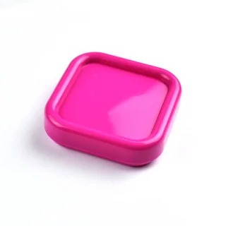 Pelote aimantée carrée 8,5×8,5 cm rose fuchsia | Les Filles à Pois