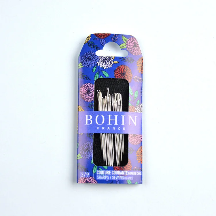 Aiguilles couture Bohin N°3/9 – Collection Blossom (rose, vert, bleu, orange) | Les Filles à Pois