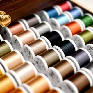 Coffret Madeira Rayon 40 – 194 bobines 200 m (édition bois de racine) | Fils à broder machine