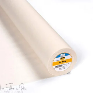 Entoilage tissé légèrement gratté G740 - 90 cm - Vlieseline - Pour cols et manchettes Vlieseline : entoilages, molletons et supp