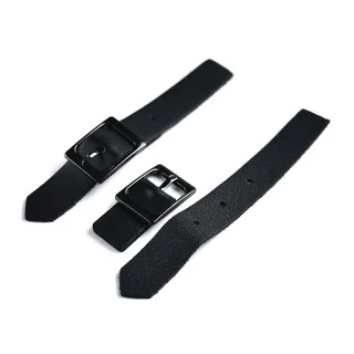 Brides de kilt en simili cuir noir – boucle gun – lot de 2 | Les Filles à Pois