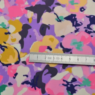 Tissu lycra maillot de bain fleurs "Flor de Vida" tons violets - UFP50+ - Collections Frida - Les Filles à Pois Design Les Fill