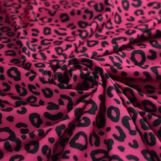 Lycra maillot de bain léopard fuchsia et noir UPF50+ "Pink Power" collection Contrastes – Les Filles à Pois Design Les Filles à 