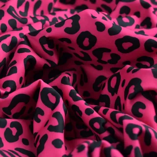 Lycra maillot de bain léopard fuchsia et noir UPF50+ "Pink Power" collection Contrastes – Les Filles à Pois Design Les Filles à 