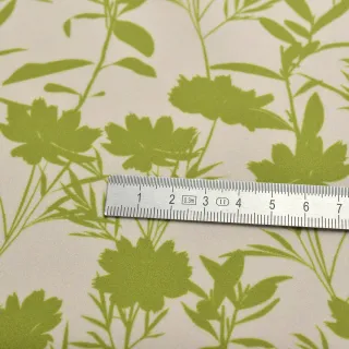 Tissu lycra maillot de bain fleurs "Zelenka" écru et vert - UFP50+ - Collections Klass - Les Filles à Pois Design Les Filles à 