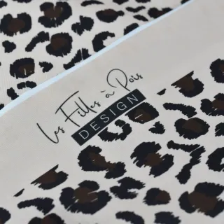 Coupon jersey Belaya Sable 40 cm – Léopard nude | Collection Klass