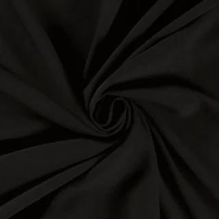 Crêpe georgette fluide Oeko-Tex – Tissu léger robes, blouses et été | Noir, crème, blanc