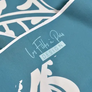 Tissu french terry "Emeraude d'Alger" paisley pétrole - Collection L'Oranaise - Les Filles à Pois Design Les Filles à Pois - Des