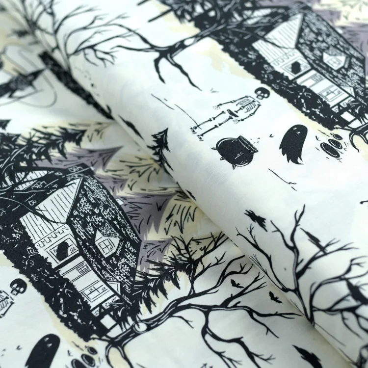 Coupon popeline coton Sweet'n Spookier – Happy Haunting – 2,50 m