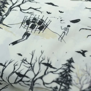 Coupon popeline coton Sweet'n Spookier – Happy Haunting – 2,50 m