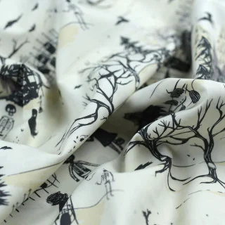 Coupon popeline coton Sweet'n Spookier – Happy Haunting – 2,50 m