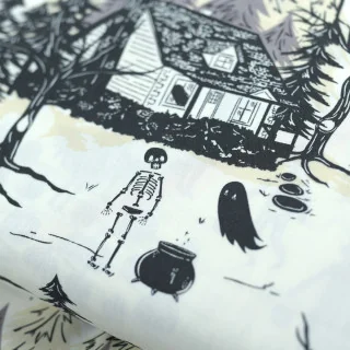 Coupon popeline coton Sweet'n Spookier – Happy Haunting – 2,50 m