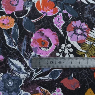 Coupon popeline coton Eerie – Night Bloom – 2,50 m