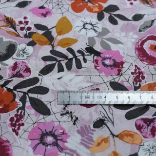 Coupon popeline coton Night Bloom – Collection Eerie – 2,50 m