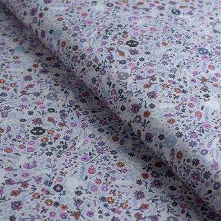 Coupon popeline coton Boneyard Violet – Collection Eerie – 2,50 m