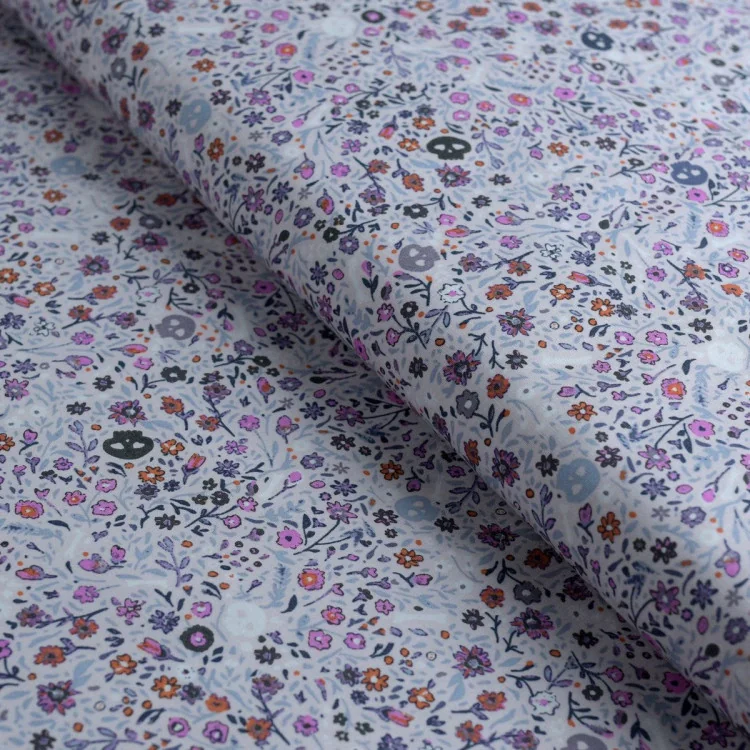 Coupon popeline coton Boneyard Violet – Collection Eerie – 2,50 m Coupon popeline coton Boneyard Violet – Collection Eerie – 2,50 m