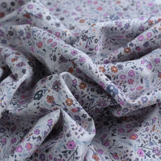 Coupon popeline coton Boneyard Violet – Collection Eerie – 2,50 m