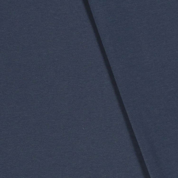 Tissu jersey chiné denim – Maille extensible 240 g/m² pour vêtements confort