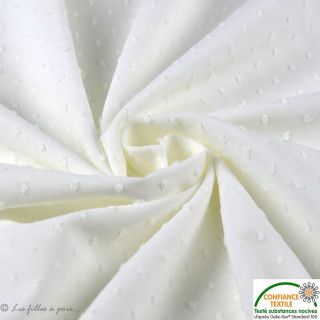 Tissu coton Dobby plumetis pois Autres marques - 1