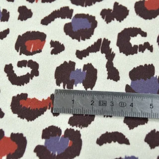 Coupon french terry Baghera léopard bleu 250x150 cm