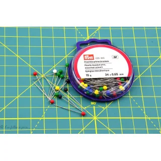 Alfinetes de costura com cabeça de plástico colorida - Prym 028490 Prym : mercerie couture et accessoires de qualité - 1