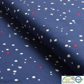 Tissu jersey coton motif baleine - Bleu foncé Autres marques - 1