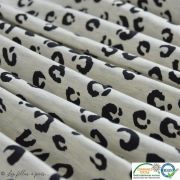 Tissu jersey coton motif léopard -  Gris et noir Autres marques - 5