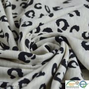 Tissu jersey coton motif léopard -  Gris et noir Autres marques - 4