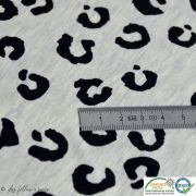 Tissu jersey coton motif léopard -  Gris et noir Autres marques - 7
