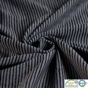 Tissu jersey coton motif rayure - Gris et noir - Oeko-Tex ® Autres marques - 4