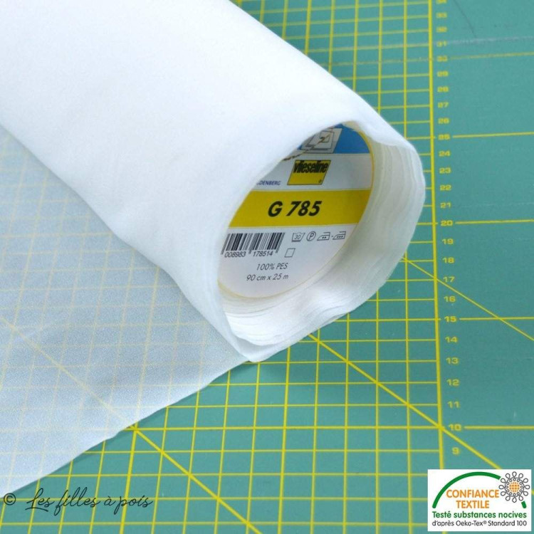 Thermocollant couture tissé et stretch blanc 